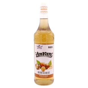 anran安然榛果风味糖浆/果露1000ml 调鸡尾酒饮料咖啡专用果露