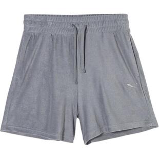 Puma/彪马官方正品当季新款女士毛巾布宽松休闲系带简约时尚短裤