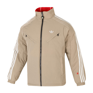 阿迪达斯三叶草棉服女款男款春季新款外套棉衣棉袄保暖双面穿棉服