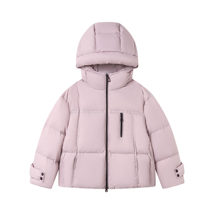 杜邦三防 初煦童装90白鸭绒短款羽绒服女宝冬季加厚连帽保暖外套