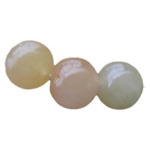 爆款黄龙玉男士圆珠手链宝石手串玉石手饰单圈黄蜡石手珠原石念珠