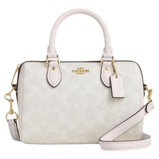 【自营】COACH/蔻驰女MINI ROWAN迷你波士顿包老花手提斜挎包送礼