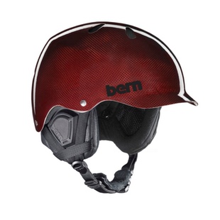 鞍山极速 Bern 新品碳纤维单双板滑雪头盔护具帽黑色红色全碳