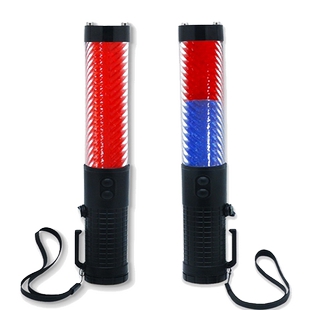 交通指挥捧多功能充电式手持荧光棒led闪光棒红蓝爆闪夜间指示牌