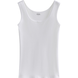 宜而爽中老年女士纯棉汗衫妈妈背心全棉无袖老人打底内衣夏季背心