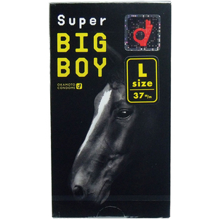 冈本Super Big Boy大码L号 黑马头12只装安全套大号超薄无味大马
