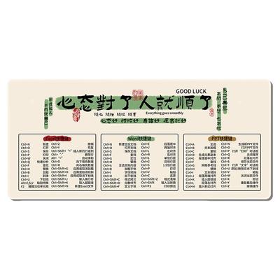 古风鼠标垫超大快捷键男女生办公电脑键盘垫家用学习桌垫word定制