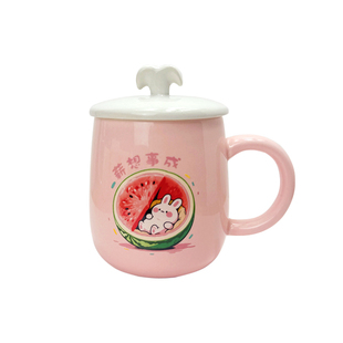 马克杯陶瓷杯带盖学生上班男女创意可爱咖啡早餐杯子生日礼物水杯