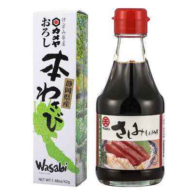 日本进口丸天刺身酱油200ml+伊豆山葵酱芥末酱寿司三文鱼海鲜蘸料