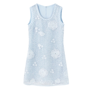 MISSCOCOON小香风针织提花背心裙度假裙子春夏新款