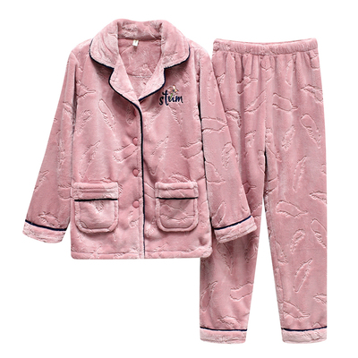 睡衣女2025年新款冬季网红加绒加厚珊瑚绒加棉大码冬天纯棉春秋季