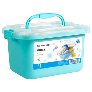 真彩超轻粘土儿童24色彩泥橡皮泥黏土幼儿园专用手工diy材料36益智工具无异味低年级黏土橡皮泥安全泥易塑形