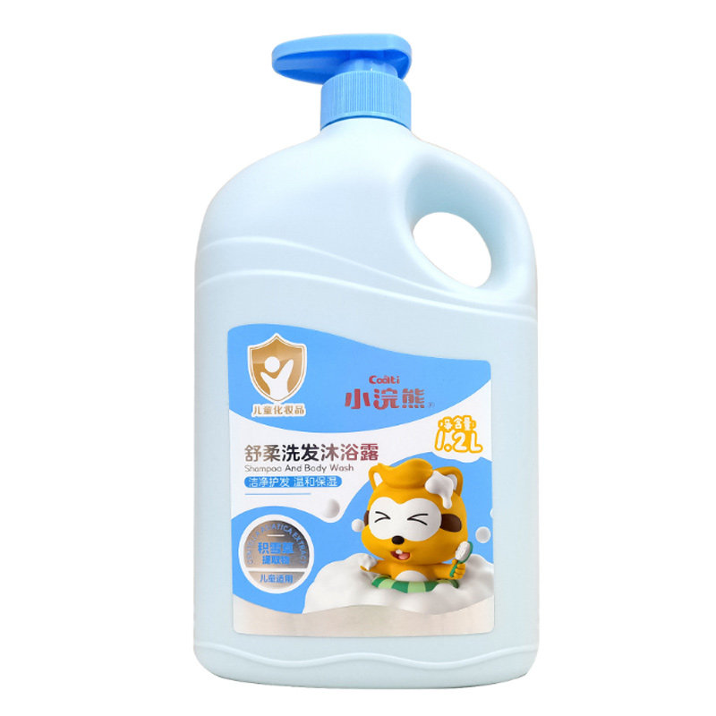 小浣熊儿童舒柔洗发沐浴露1.2L
