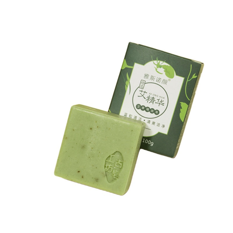绿茶艾草控油止痒精油皂手工皂