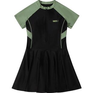 泳衣女大码200斤连体游泳衣2025新款温泉微胖MM显瘦遮肉保守泳装