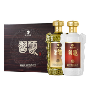 习酒双龙陈酿鉴赏版500ml*2瓶53度酱香型白酒收藏礼盒装陈年老酒