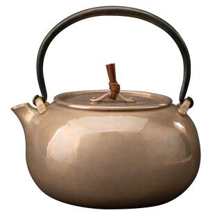 宽山堂 999纯银手工制作真锅静良一块打银壶1000ml烧水壶口打出壶