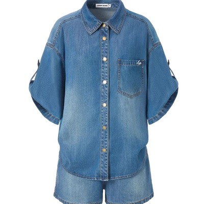 LEDIMWANG莱赛尔牛仔连体裤