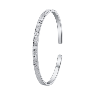 顺庆银楼足银9999吉祥碎冰冰手镯女款新中式国风高级百搭新年礼物