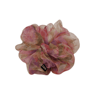 云朵泡泡网纱大肠发圈超大高级感橡皮筋扎头头绳丸子头发饰发绳女