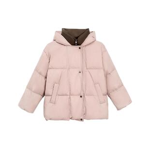 日本LIV童装 女童羽绒服冬季加厚儿童假两件面包服三防外套大童冬