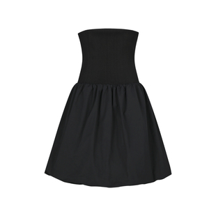 [AMOMENTO] 25FW TAFFETA SHIRRING MINI SKIRT&TOP25迷你裙套装