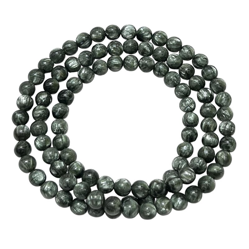 天然绿龙晶三圈手串时尚小清新