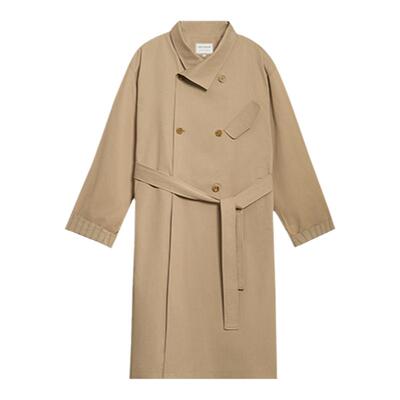 BODYDREAM风衣外套秋季中长款翻领大衣廓形收褶宽松休闲男装夹克