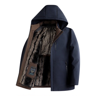 外套棉衣爷爷老人中老年人棉袄保暖老爸爸爸冬季冬装加厚加绒