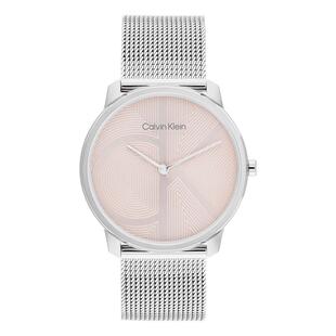 CalvinKlein标志系列CK手表女进口石英机芯米兰表带粉盘女士腕表