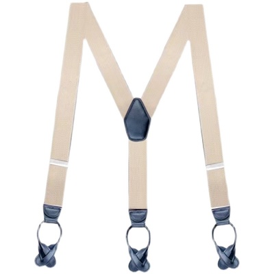 男商务纽扣英伦风吊裤带背带夹