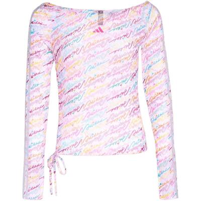 滔搏adidas阿迪达斯女子百搭舒适三条纹舞动系列长袖T恤KR7600