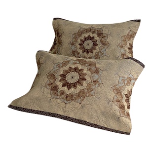 安懒懒 纯棉全棉纱布质感枕巾一对典雅美拉德系轻奢高级52x78cm