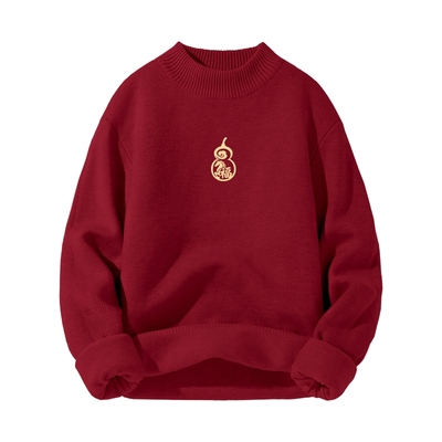 猫人红色毛衣冬季本命年马年衣服