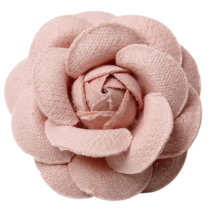 韩版甜美立体布艺山茶花胸针精致设计高级感简约胸花发夹别针配饰