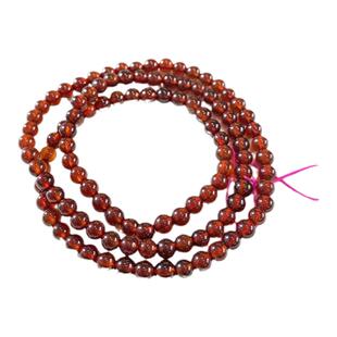 天然石榴石橙石榴石三圈手链 女款水晶芬达石榴石手串饰品