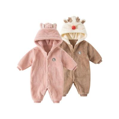戴维贝拉男宝女宝保暖连体衣爬服