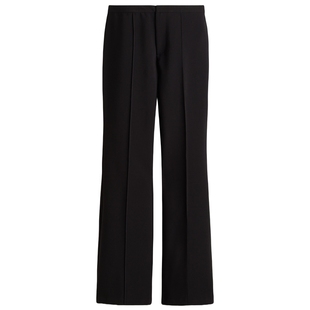 HM女装裤子冬季喇叭形休闲高腰舒适通勤时尚长裤1297268