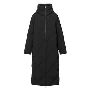 【朱珠代言】伊芙丽三防蓄热保暖时尚黑色长款鹅绒羽绒服外套女冬