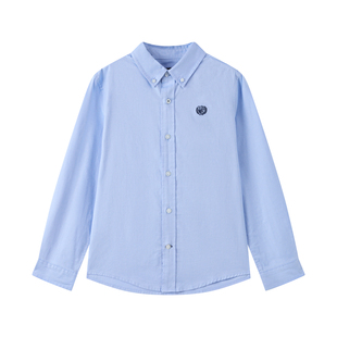 【100%棉】eland kids衣恋童装男女童简约衬衫25秋季新品