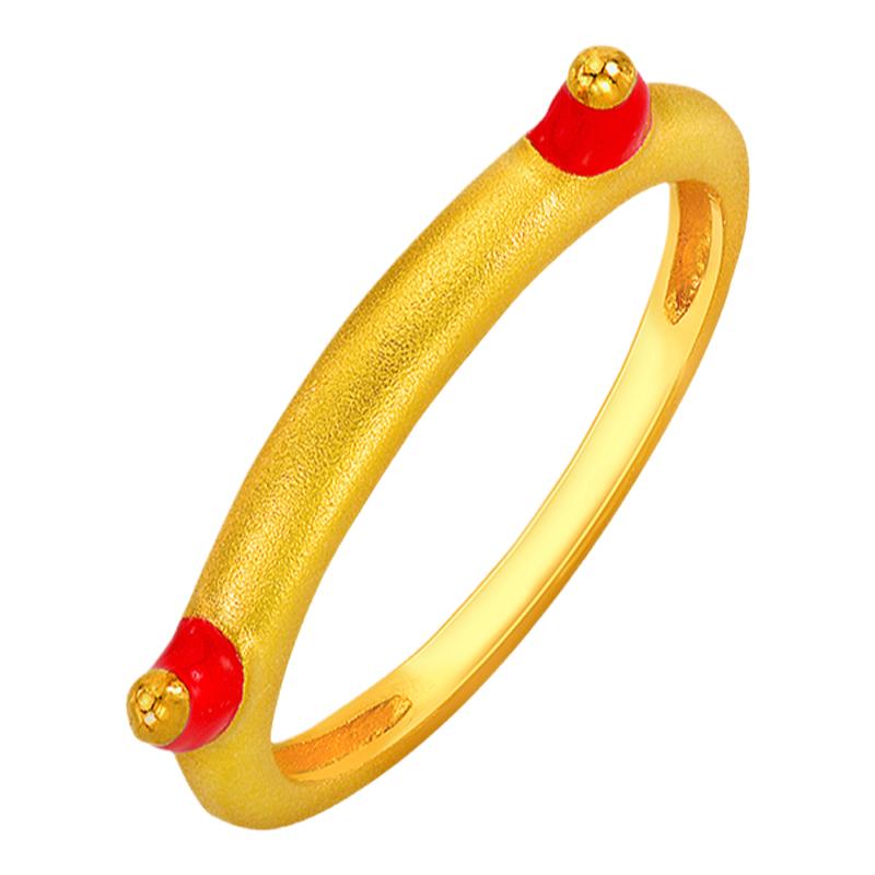 justgold镇金店黄金足金戒指