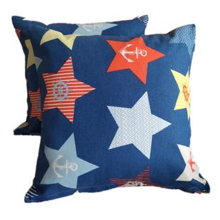 加厚纯棉老粗布抱枕套不含芯正方形沙发靠垫腰枕床头靠背汽车靠枕