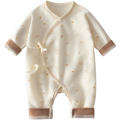 双层护肚，婴儿纯棉无骨连体衣