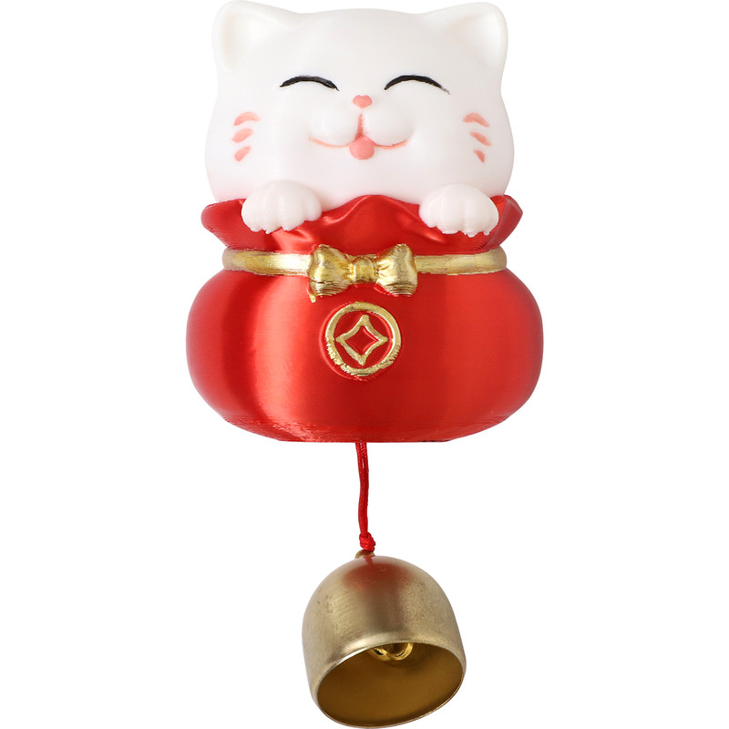 好运门铃可爱猫咪招财猫入户门挂饰装饰铃铛挂件新年喜庆氛围布置