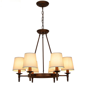 美式乡村田园客厅餐厅卧室书房简约大气布艺灯饰灯具吊灯凡美家居