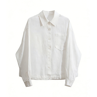 设计师款100%汉麻复古宽松衬衫