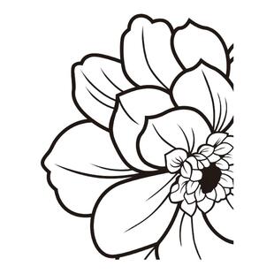 牡丹花朵贴纸定制画墙贴冰箱贴柜门贴楼梯玻璃贴花自粘镜面贴新品