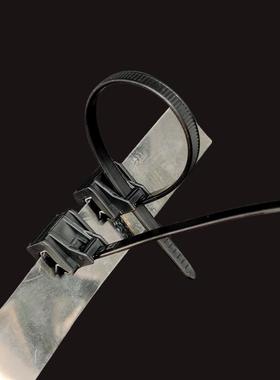 汽车发动机舱钣金卡扣尼龙扎带内嵌钢夹片油管固定束线黑色勒死狗