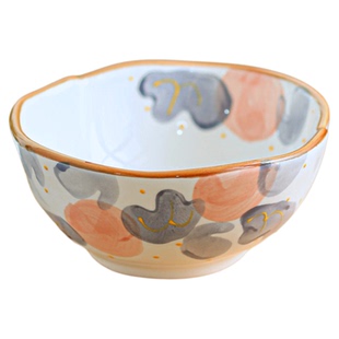 特别好看的米饭碗汤碗釉下彩餐具5寸饭碗漂亮碗女生高颜值甜品碗