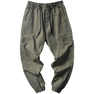 工装裤男潮牌春秋季基本款宽松男裤韩版潮流百搭休闲小脚束脚长裤